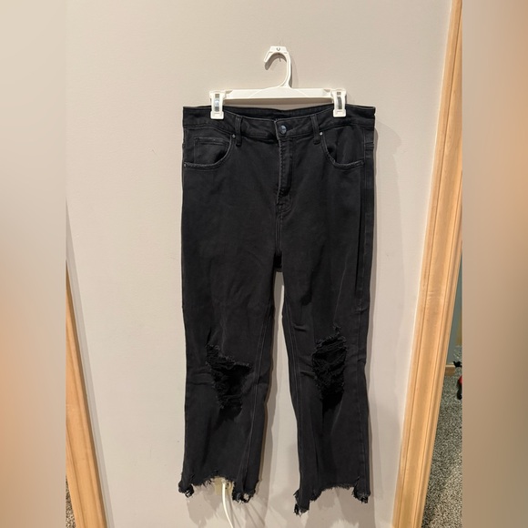 Risen Jeans Edgy Black Distressed Women's Jeans - Picture 3 of 5